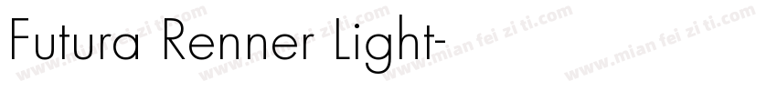 Futura Renner Light字体转换